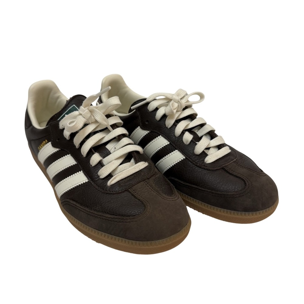Adidas OG Samba Shoes Mens 9 Brown Leather Gum Sole Classic Sneakers Soccer